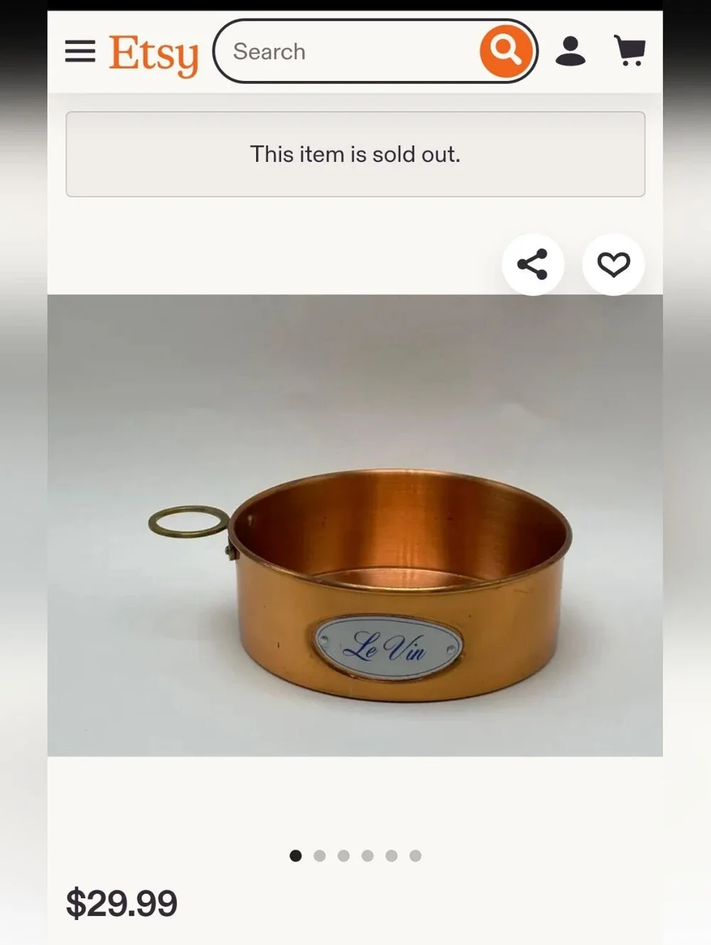 Vintage 1984 Teleflora 'Le Vin' Copper Wine Bottle Coaster + Brass Cork Holder